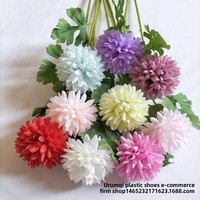 Bunga Artificial Kepala Bunga 9cm 7cm Aster Krisan Buket Tangkai Tunggal untuk Dekorasi Pernikahan dan Rumah