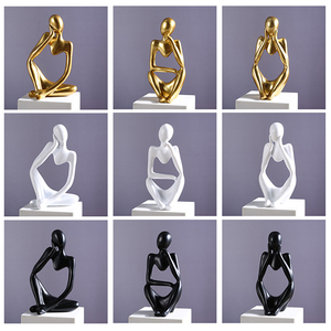 Thinker Collectible Resin Abstract Art Sculpture Desktop Ornaments Christmas Gifts Home Decor for Office Study <b>Shelf</b> - Product Image 5