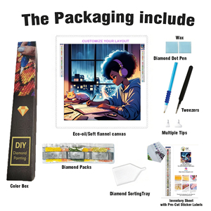 Kit de <span class=keywords><strong>Pintura</strong></span> de Diamantes 5D, Decoración Navideña, Arte Mural Moderno para el Hogar, Personalizable, Envío Directo, MOQ Bajo - Product Image 2