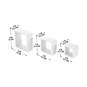 Étagères à cubes carrées flottantes, ensemble de 3 pièces noires, à montage mural - Product Image 5