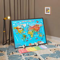 Offre Spéciale personnalisé-taille en bois carte du monde Puzzle magnétique éducatif Jigsaw jouets pour 3-8 ans enfants PC matériel bricolage Logo