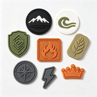 Étiquette en silicone 3D en relief à effet mat pour vêtements, logo de marque thermocollant pour sérigraphie