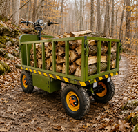 Chariot tout-terrain électrique robuste à couple élevé pour la ferme, la récolte et l'entretien des propriétés, capacité de 2200 lb, avec frein à disque