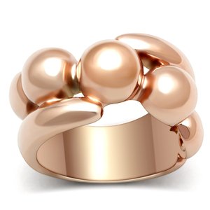 Anello in ottone con IP in oro rosa e senza pietra alla moda stile eternità stile gioielli in rame intarsio alla moda anelli di moda - Product Image 1
