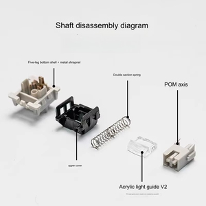 Kit de clavier mécanique personnalisé V4 V3 avec interrupteurs linéaires POM HIFI, 35 broches, accessoires de jeu DIY pour clavier sans fil F669 - Product Image 6