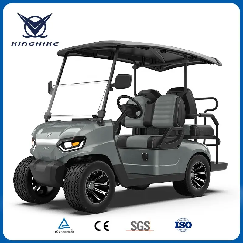 Kinghike Brand New Designed Motorized with 2 Seaters Disc Brake chinese factory Electric golf cart