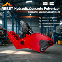 Pulvérisateur hydraulique de 5 à 35 tonnes pour le recyclage du béton et la démolition, accessoire d'excavatrice, concasseur de béton certifié CE