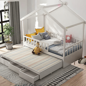 Juego de Muebles de Madera Contemporáneos <span class=keywords><strong>Montessori</strong></span> para Dormitorio Infantil, Diseño de Casa con Cajones, Individual/<span class=keywords><strong>Doble</strong></span>, Venta al por Mayor - Product Image 4