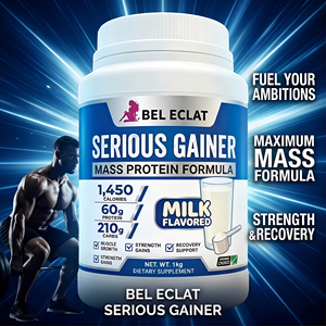 OEM <strong>Serious</strong> Gainer <strong>Mass</strong> <strong>Protein</strong> Formula Powder 1kg Milk Flavor High Calorie <strong>Protein</strong> for Muscle Growth Strength Gain &amp; Recovery - Product Image 4
