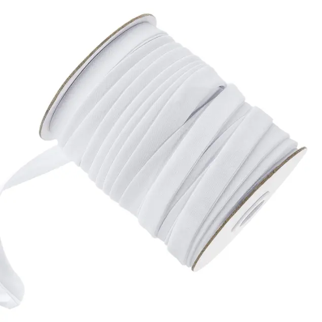 縫製用の売れ筋ホワイトカラー2つ折りバイアス製本テープ製本製本ヘミングパイピングキルティング