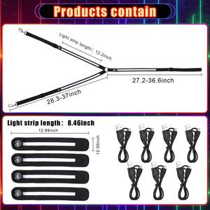 Conjunto de Arnés y Correa para Patas de Caballo con Luces LED, Recargable por USB, Ajustable, Equipo de Seguridad, Arnés de Caballo con Luces LED para Mayor Visibilidad y Seguridad - Product Image 4