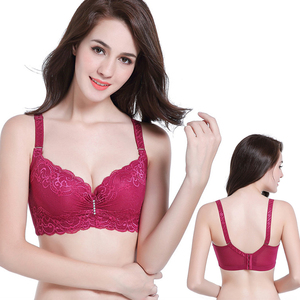Soutien-gorge sexy à armatures pour femmes, bonnets C D E, grande taille, style dentelle fine, réglable, avec effet push-up, pour usage quotidien et décontracté - Product Image 1