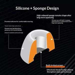 Embouts en <span class=keywords><strong>mousse</strong></span> à mémoire de forme pour Airpod <span class=keywords><strong>Pro</strong></span> 3, embouts en silicone pour les oreilles, réduction du bruit, maille spongieuse à récupération lente - Product Image 6
