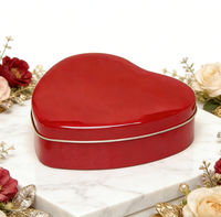 Boîte en étain imprimée en forme de cœur pour la Saint-Valentin, design JH Sweet, pour bonbons, chocolat, chewing-gum et conservation du pain, cadeaux souvenirs