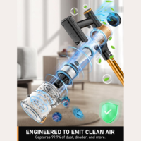 Aspirateur sans fil amélioré 2026, puissance d'aspiration 27000 PA, fonction séchage, pour usage hôtelier, filtre HEPA et élimination des poils d'animaux