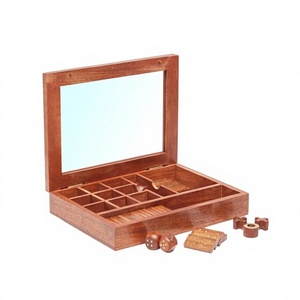 <b>Cheap</b> Price Wooden Transparent Display Custom Tic Tac Toe Indoor Playing Game <b>Box</b> For Kids <b>Gifting</b> Accessories - Product Image 1