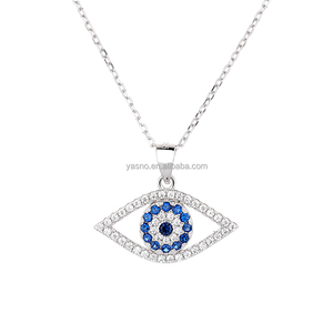 Yasno-joyería personalizada de alta calidad, collar con colgante de ojo malvado de piedra Cz de Plata de Ley 925 - Product Image 1