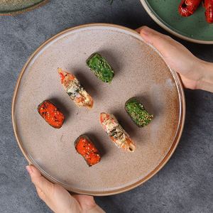 Customized logo Hand-Painted <b>Ceramic</b> Dinner <b>Plate</b> Restaurants Steak Pasta <b>Plate</b> Retro Porcelain Fruit Salad <b>Plate</b> - Product Image 4