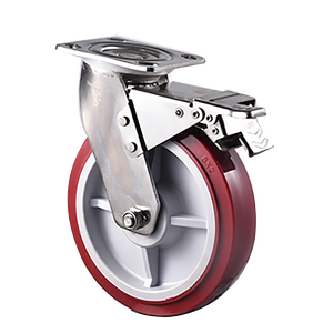 Neu 4/5/6/8 Zoll 200/250/300/350kg SS PU Hoch leistungs rollen versorgung Phenol-Lenkrad Zoll mit Bremse Industrie - Product Image 6