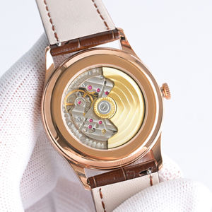 Montre-bracelet de luxe élégante et formelle avec lunette sertie de diamants, cadran argenté, or rose, idéale pour les cadeaux haut de gamme, les affaires et les soirées. - Product Image 5