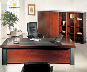 Everpretty Office Furniture High End CEO Desk Modern Boss Office Table Manager Executive Office Desk with Cabinet for Boss - Product Image 1