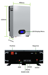 แบตเตอรี่ติดผนังสำหรับบ้าน ระบบกักเก็บพลังงาน Lifepo4 แบตเตอรี่ 48V 200ah Lifepo4 ลิเธียม แบตเตอรี่กักเก็บพลังงานแสงอาทิตย์ แบตเตอรี่สำรองพลังงาน - Product Image 4
