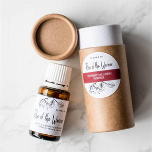 Tube naturel original pour huile essentielle faciale, artisanat fait main, biologique, élaboré, moderne, minimaliste, pot cylindrique en papier rigide - Product Image 6