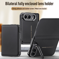 Étui de luxe en cuir PU pour iPhone Duo 5G avec fenêtre intelligente et support, protection intégrale antichoc, coque à rabat