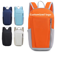 Sac à dos unisexe en denim 20L avec doublure en polyester, fermeture éclair légère, logo personnalisé, pour le sport, les activités de plein air, les trajets professionnels, résistant à l'usure, pour courtes distances