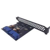 G-karve New Desktop PC USB 3.0 Expansion Card with Front-Panel PCI-E to USB 3.0 Interface 19/20-Pin Adapter Fan Cooling