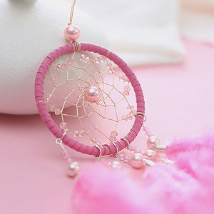 DIY हस्तनिर्मित घर सजावट शिल्प फांसी पंख सपना पकड़ने - Product Image 5