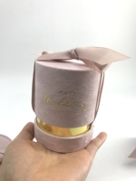 Kotak Hadiah Pernikahan Beludru Emas untuk Pesta Pernikahan, Cokelat, Permen, Pesta Ulang Tahun Bayi, dengan Pita