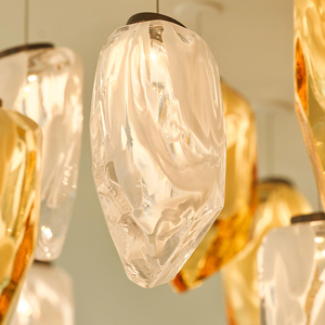 Lámpara de Araña Moderna de Lujo para Villa, Escalera, Vestíbulo de Hotel, Diseño Artístico en Metal con LED, Personalizada, No Estándar, Estilo Glaciar - Product Image 4