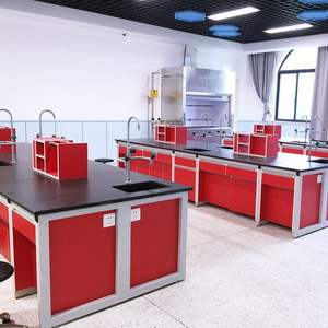 Tavolo da lavoro di laboratorio in acciaio inossidabile resistente science <span class=keywords><strong>lab</strong></span> mobilia esperimento fisico banco da lavoro con cassetti - Product Image 5