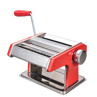 Machine à pâtes réglable, rouleau à pâtes manuel en acier inoxydable avec coupe-pâtes, 7 réglages d'épaisseur pour nouilles fraîches