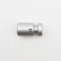 Supports latéraux professionnels en aluminium Walron, finition chromée/satinée, diamètre 16 mm x 19 mm, modèle WAS-1619E-ST
