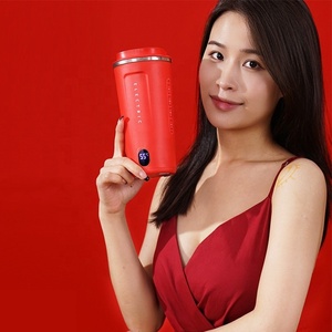 <span class=keywords><strong>Termo</strong></span> de vacío de acero inoxidable, taza de calefacción eléctrica de 110V y 220v, pantalla LED de temperatura, portátil, de viaje, botellas de agua inteligentes - Product Image 2