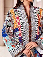 Abaya de Luxe pour Femmes Modestes de Dubaï, en Polyester de Haute Qualité, Tissu Confortable et Respirant, Motif Floral, Col en V, Strass