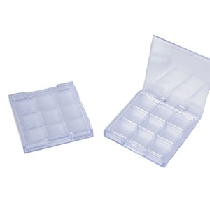 Transparent <b>Square</b> Nine Grid Eyeshadow Palette Empty Plastic Cosmetic Makeup Organizer 45.5mm X 35mm X 30mm For Eyeshadow - Product Image 5