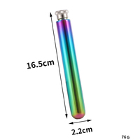 Botol minum anggur, 2oz minuman keras Golf Hip Flask Tube pria alkohol Flagon perjalanan baja anti karat logam Roh pipa pinggul labu Mini 2oz