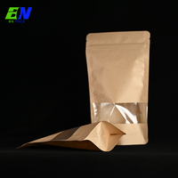 Sachet Doypack en Papier Kraft Recyclable et Durable pour Grains de Café, Noix, Thé et Aliments à Longue Durée de Conservation