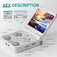 Console de jeu portable rétro intelligente Miyoo FlipV2, design pliable avec Wi-Fi, recherche initiale, enregistrement vidéo et musique