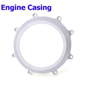 Carcasa de Motor de Aluminio Anodizado Negro Brillante con Mecanizado CNC Personalizado, Cubierta de Embrague Billet para Motocicleta de Carreras - Product Image 2