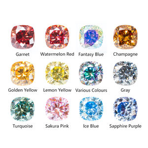 ทองคำเปลวขายส่งคุณภาพสูง มอยส์ซาไนต์ทรงคุชชั่นสีเขียว เม็ดหลวม ได้รับการรับรองจาก GRA พลอยเกรด DEF VVS1 มอยส์ซาไนต์เพชร - Product Image 3