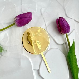 Nuevo Adorno Acrílico Dorado para Pastel <span class=keywords><strong>de</strong></span> Cumpleaños del Día <span class=keywords><strong>de</strong></span> la Madre, Adorno para Cupcakes con la Frase 'I Love Mom', Decoración para Pastel <span class=keywords><strong>de</strong></span> Fiesta del Día <span class=keywords><strong>de</strong></span> la Madre - Product Image 5