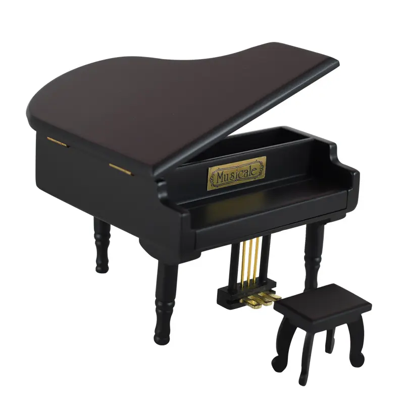 Phong Cách Mới Trang Trí Nội Thất Đồ Trang Trí Đàn Piano Hình Dạng Hộp Nhạc Gỗ