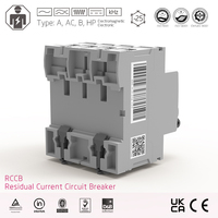 Disjoncteur différentiel 4P RCCB, électromagnétique, électronique, AC 10kA 300mA 32A, en cuivre, équipement électronique industriel