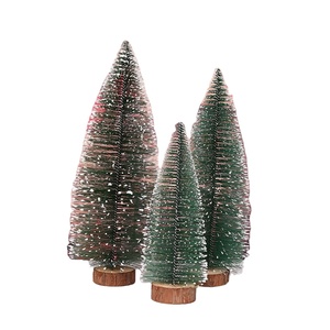Custom <b>Mini</b> 7 Sizes Artificial Bottle Brush Christmas Trees for <b>Table</b> Decor and Promotional Gifts - Product Image 4