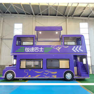 Mobile Shop Food Truck Double Decker Bus Dining Food Van Bbq Coffee Hot <b>Dog</b> Pizza Kiosk Cart for Sale Foodtrucks Food Stall - Product Image 1