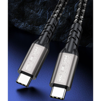 Câble USB4 noir, 0,2 m, 0,5 m, 1 m, 1,5 m, 2 m, 3 m, prend en charge jusqu'à 8K60Hz, 4K240Hz vidéo, charge 240W, transfert de données 40 Gbps